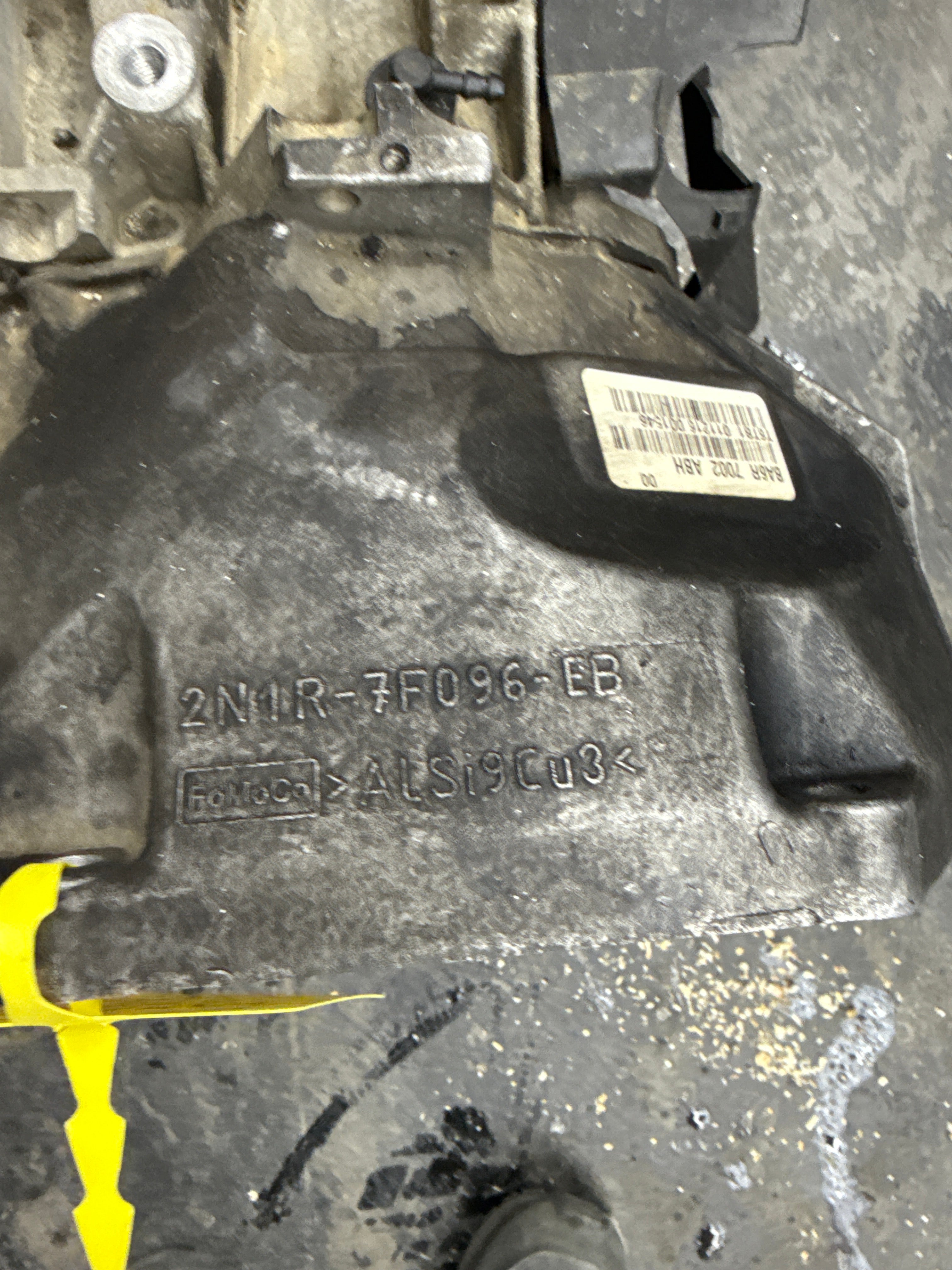 Ford Fiesta Ecosport 5-speed manual transmission code BA6R 7002 ABH