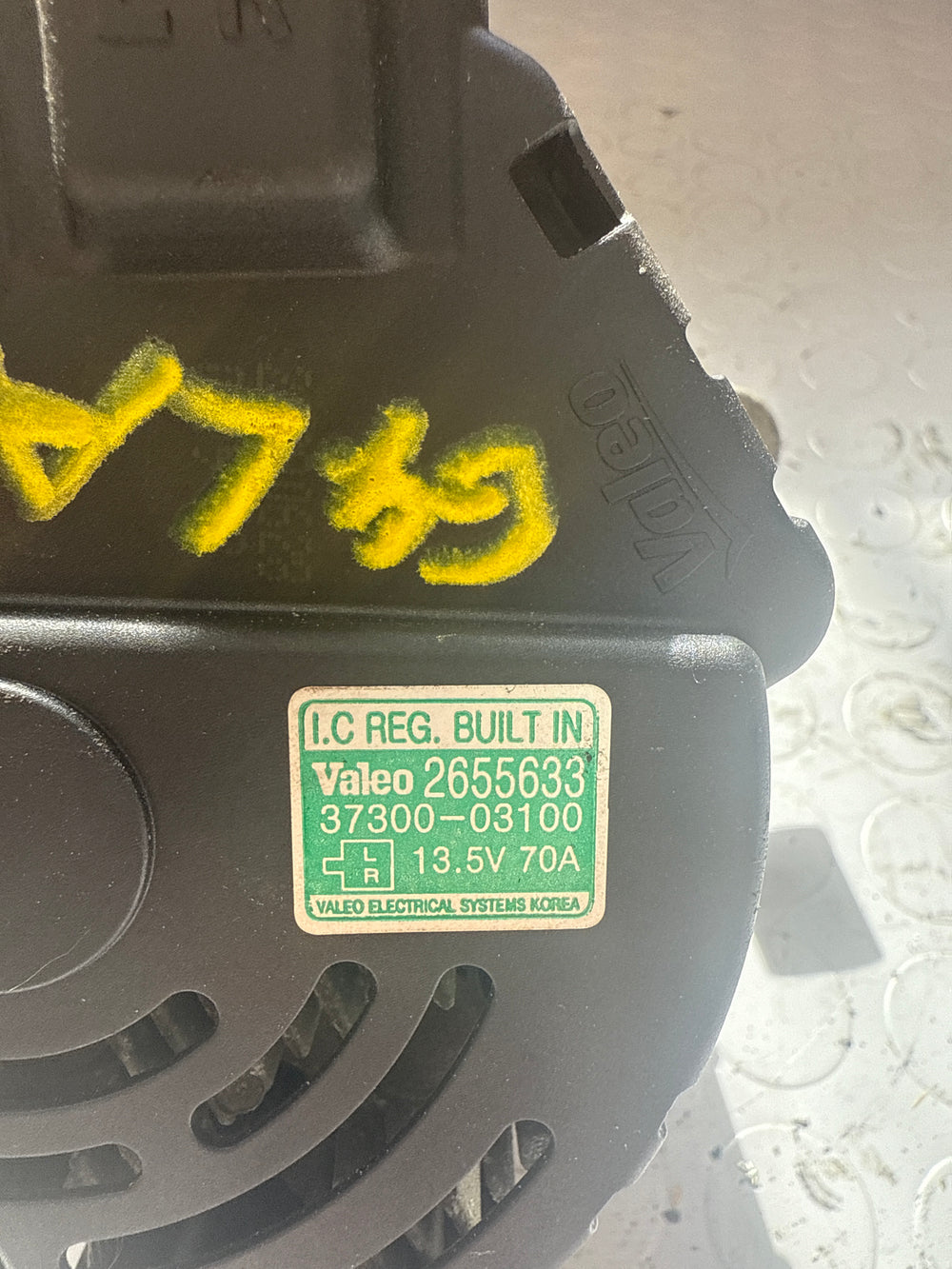 Alternatore modello HYUNDAI I10 HYUNDA I20 codice ricambio: 2655633 37300-03100