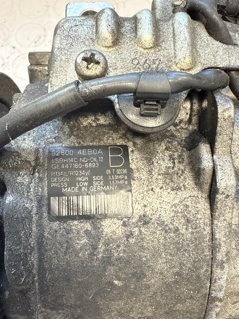 Pompa Compressore Aria Condizionata Nissan Qashqai 2015 92600-4EB0A Diesel 96kW