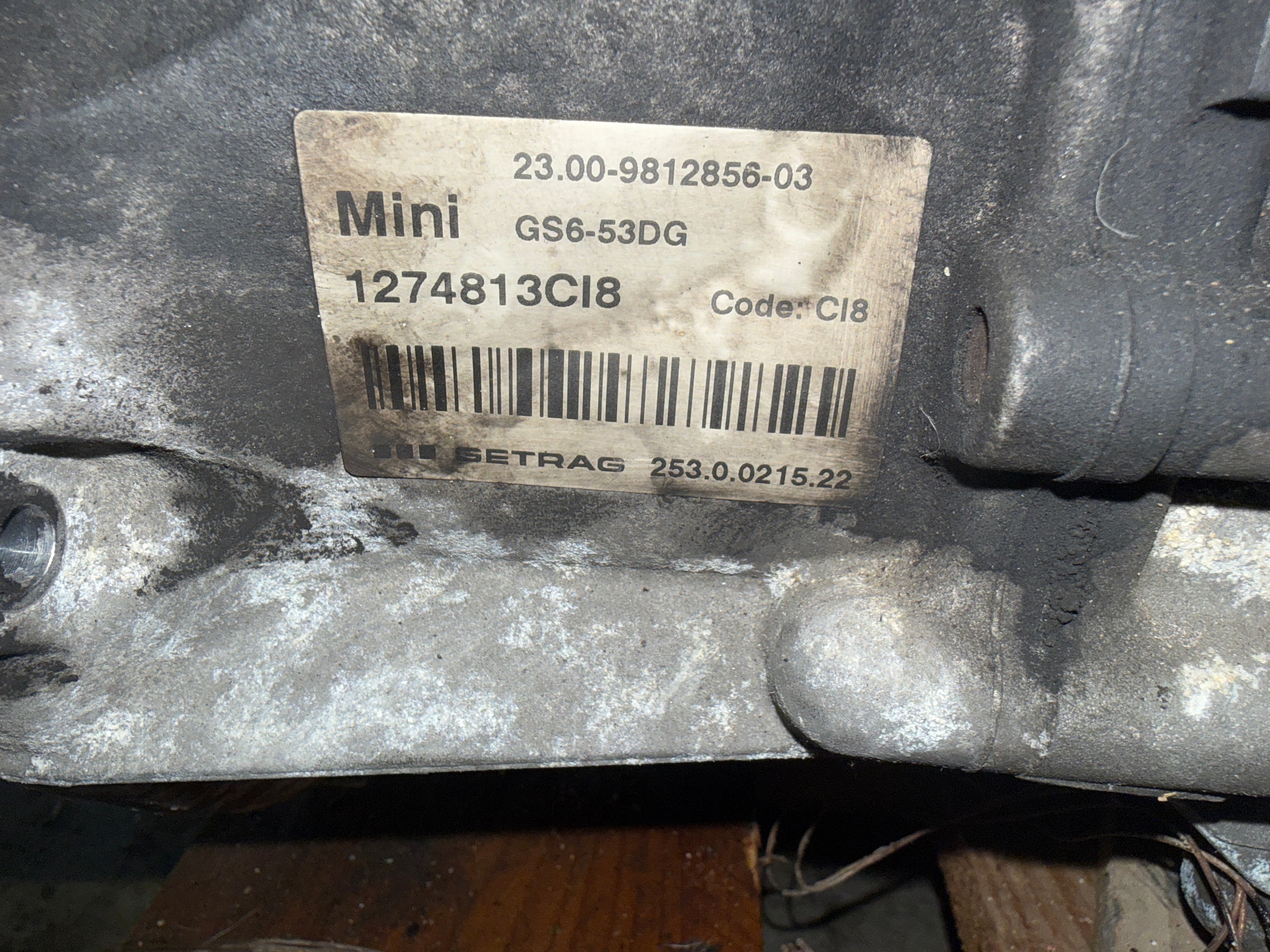 CAMBIO MANUALE 6M GS6-53DG-TCJ6 1.6 D 66Kw 90CV MINI ONE 2012 23008614258 15L