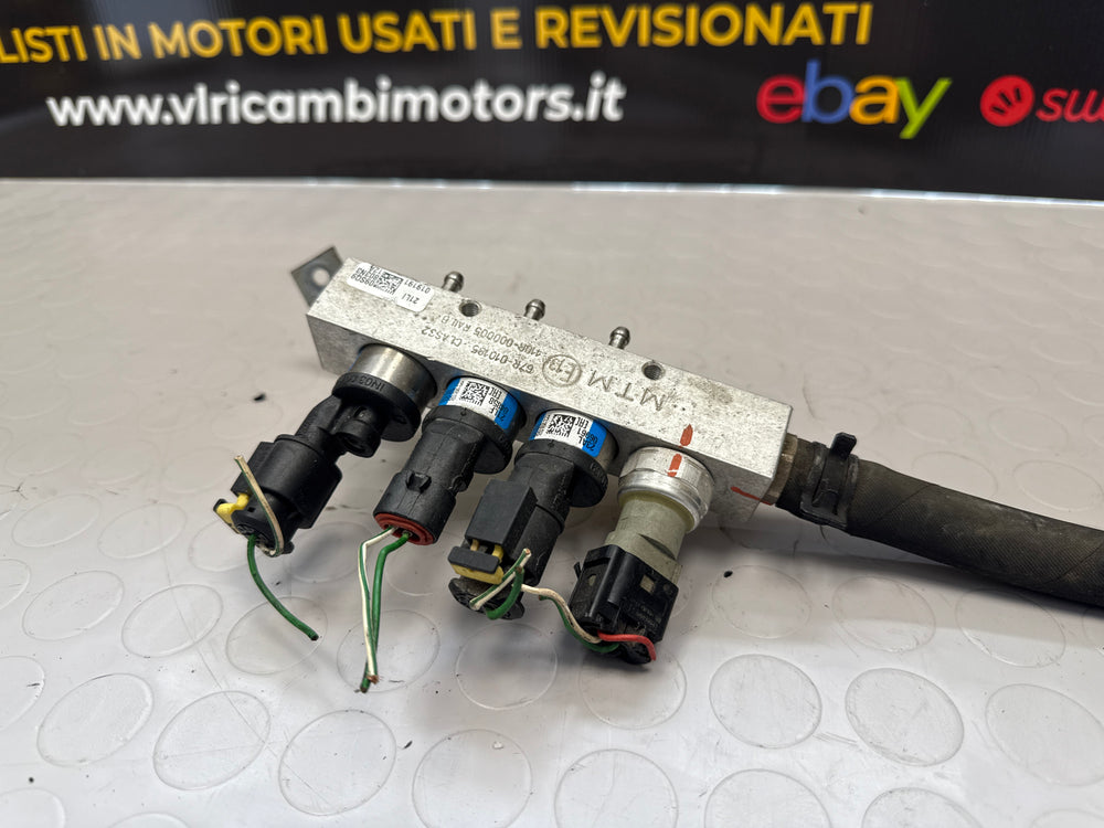 67R010185 iniettori gpl 3 cilindri etichetta bianco blu  Ford Fiesta 1.4 benz