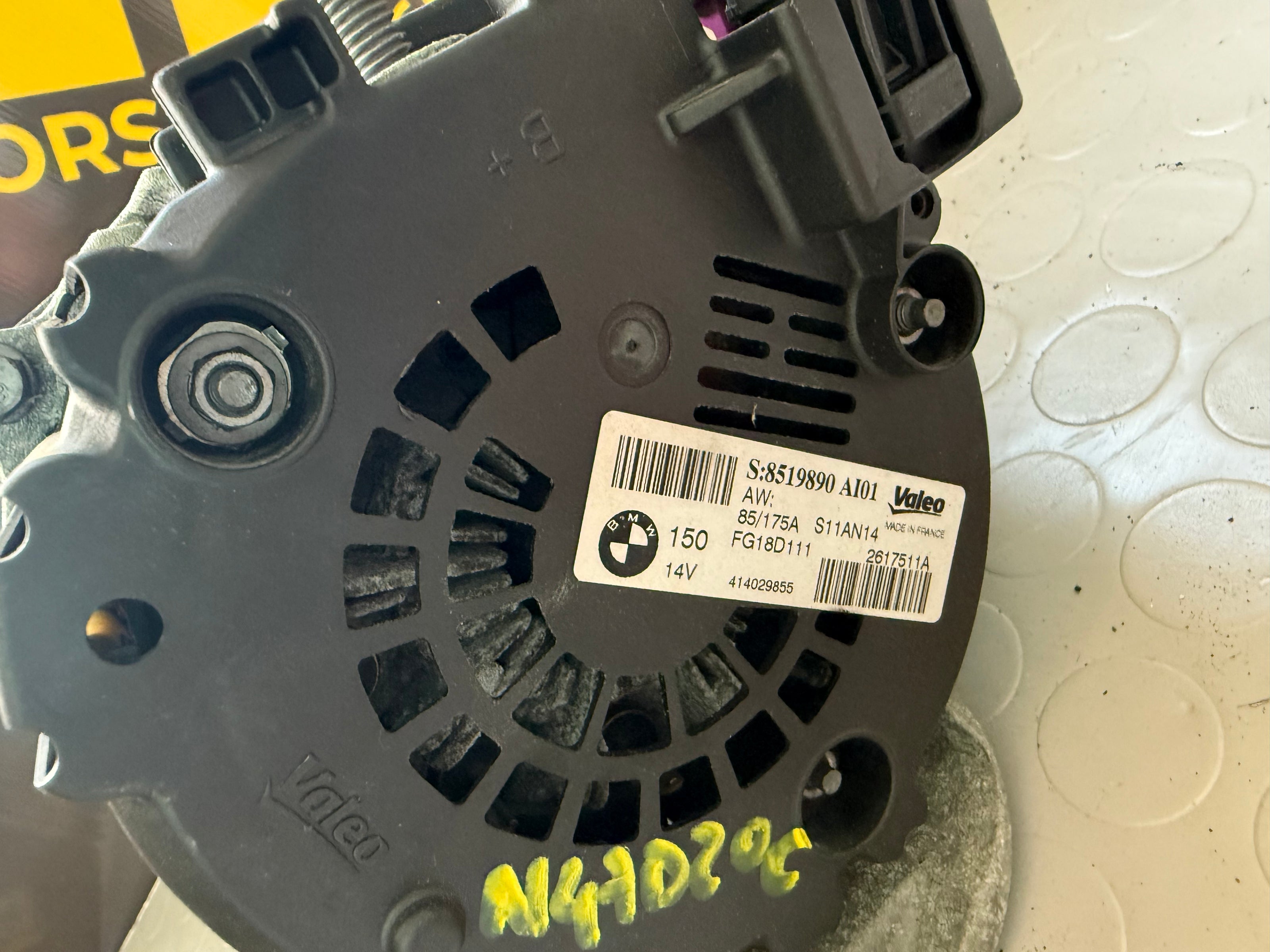Alternator Valeo BMW F20 8519890 FG18D111 2617511A 14V