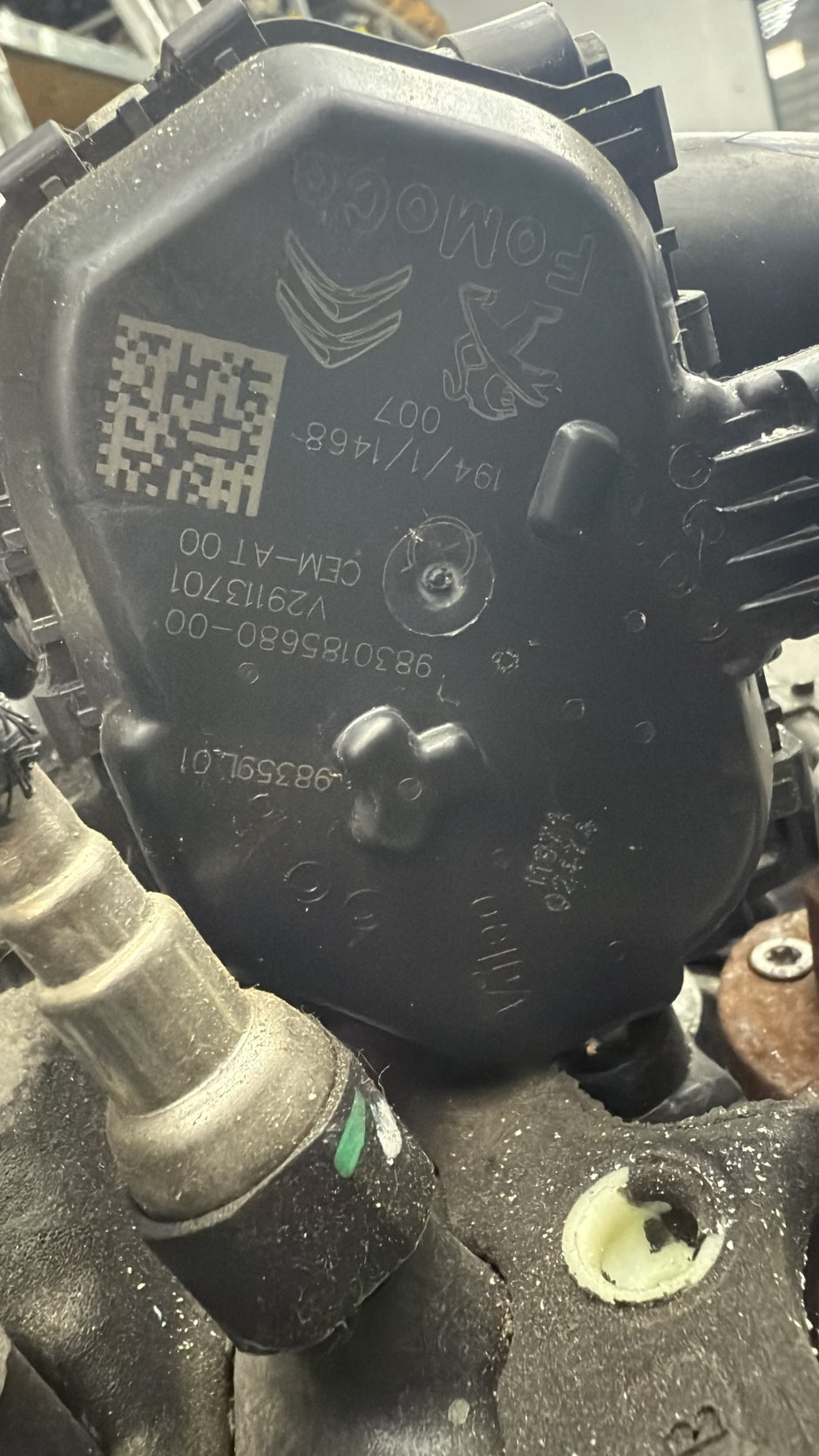 Ford Focus throttle valve code ztda 9830185680